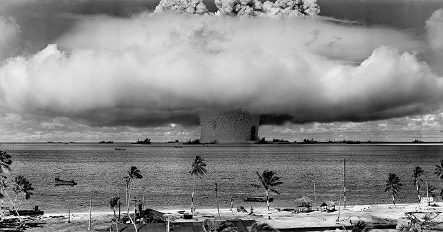 nuclear testing mushroom cloud