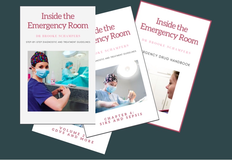 The current complete collection of Inside the Emergency Room books by Dr. Brooke