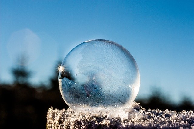 Bubble that is clear and see-through
