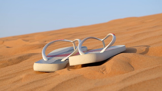 Flip Flops in the sand