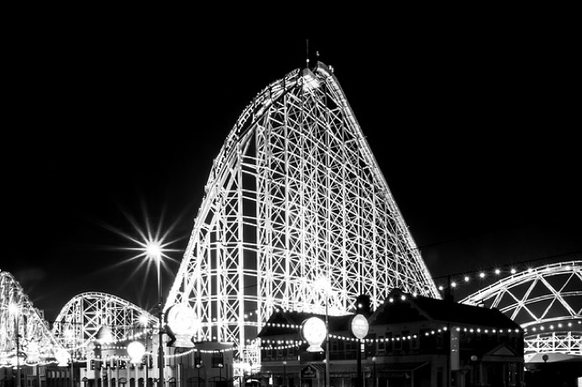 Roller Coaster at night
