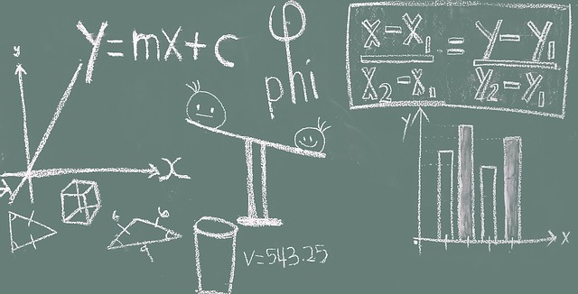 blackboard with math formulas